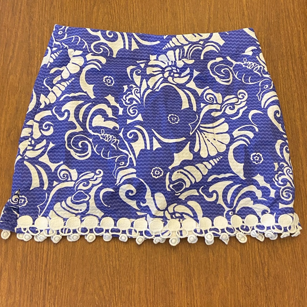 Lilly Pulitzer Marigold Lace Trim Skort